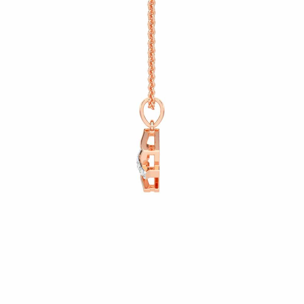 Subtle Spark Silver Pendant - Rose Gold - Image 4
