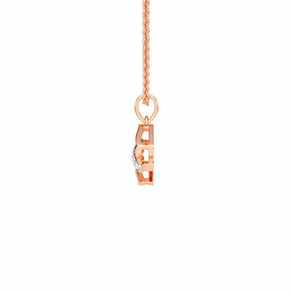Subtle Spark Silver Pendant - Rose Gold - Image 4