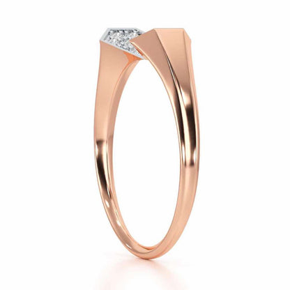 Beauty Serene Silver Ring - Rose Gold - Image 4