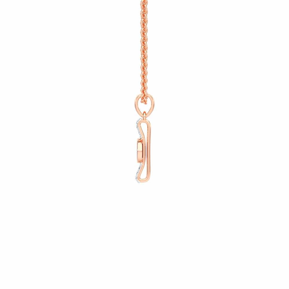 Warding Gaze Silver Pendant - Rose Gold - Image 4