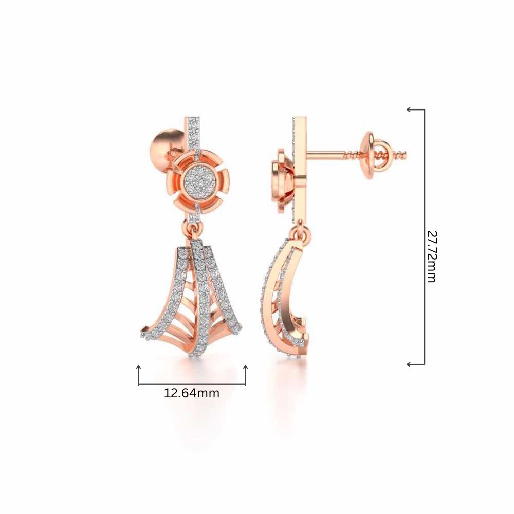 Luck Drops Earrings - Rose Gold - Image 4