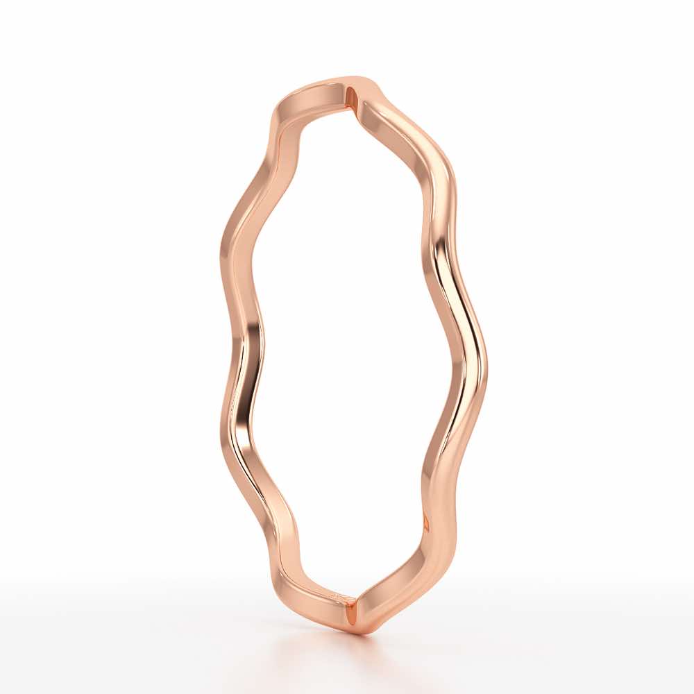 Helix Sheen Silver Ring - Rose Gold - Image 4