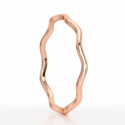 Helix Sheen Silver Ring - Rose Gold - Image 4