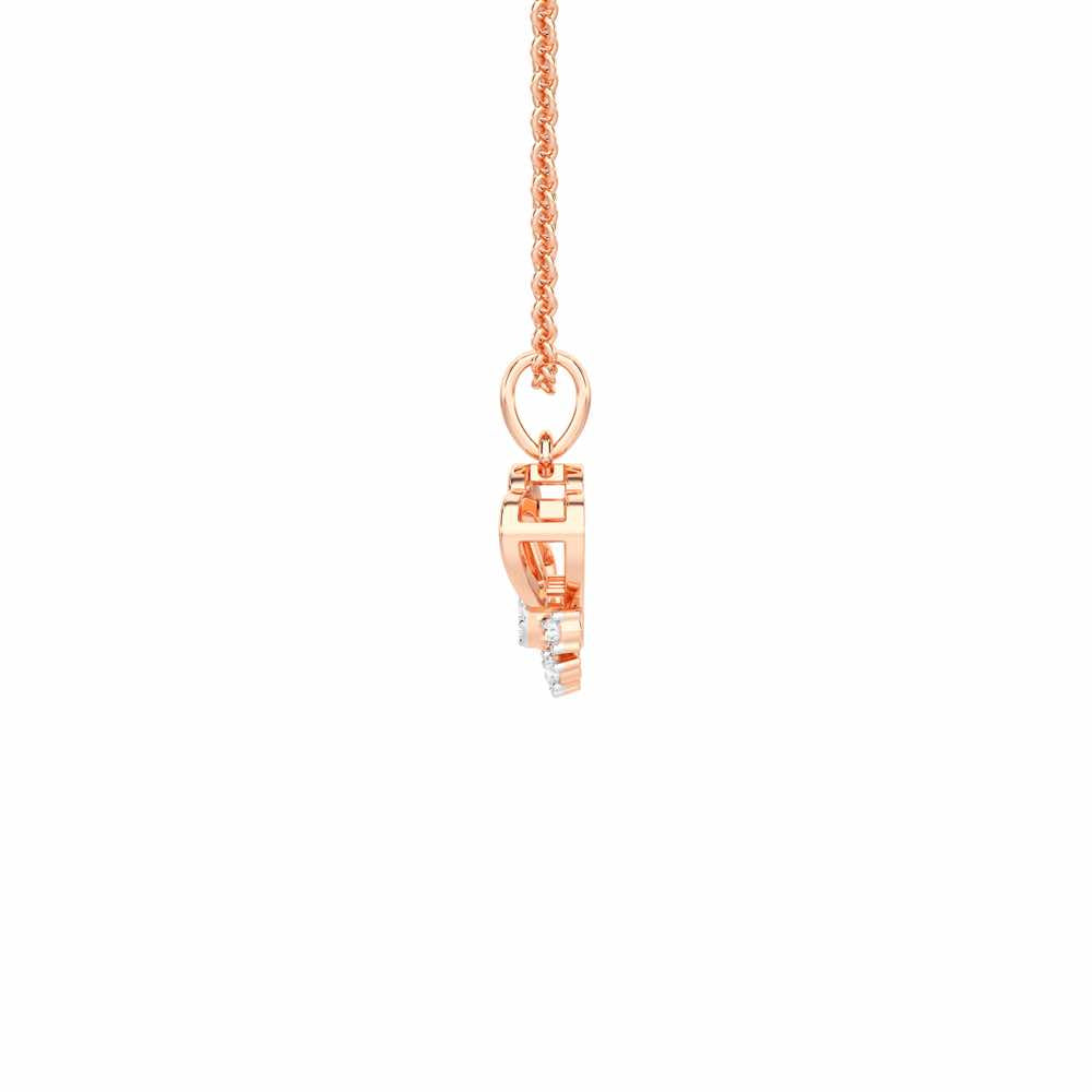 Graceful Glow Silver Pendant - Rose Gold - Image 4