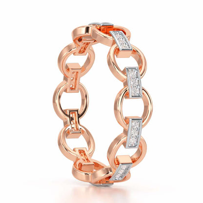 Bound Glow Silver Ring - Rose Gold - Image 4