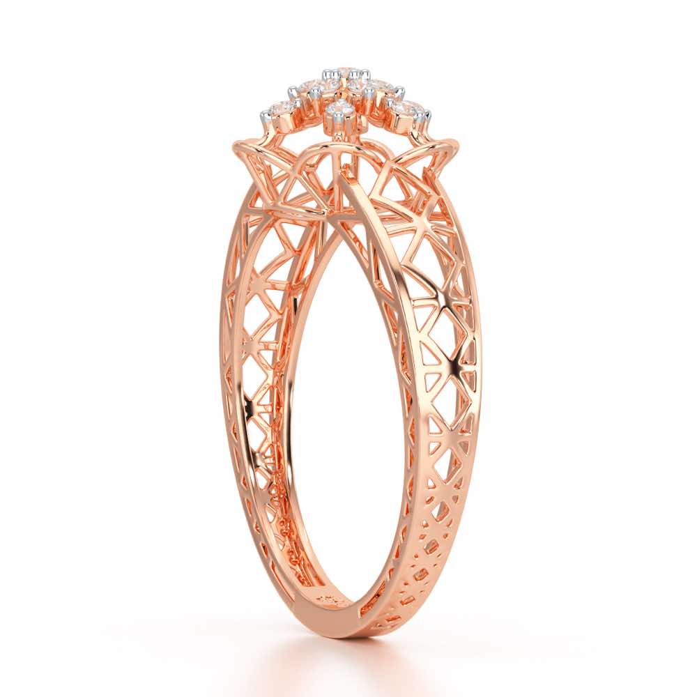 Graceful Yana Silver Ring - Rose Gold - Image 4