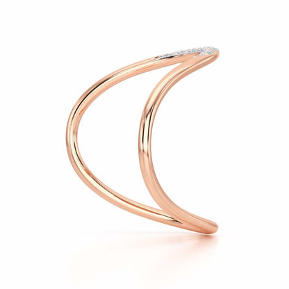 Magic Wave Silver Ring - Rose Gold - Image 4