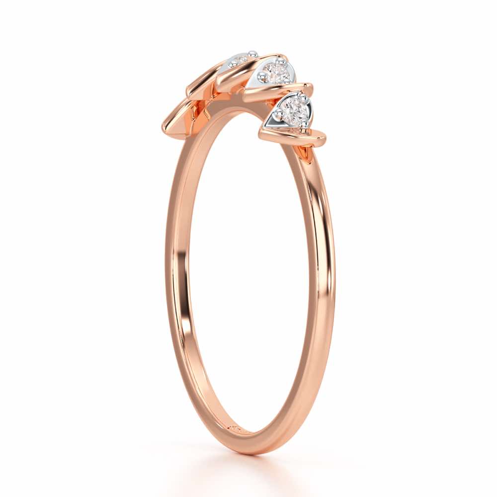 Heart Together Silver Ring - Rose Gold - Image 4