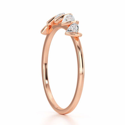 Heart Together Silver Ring - Rose Gold - Image 4