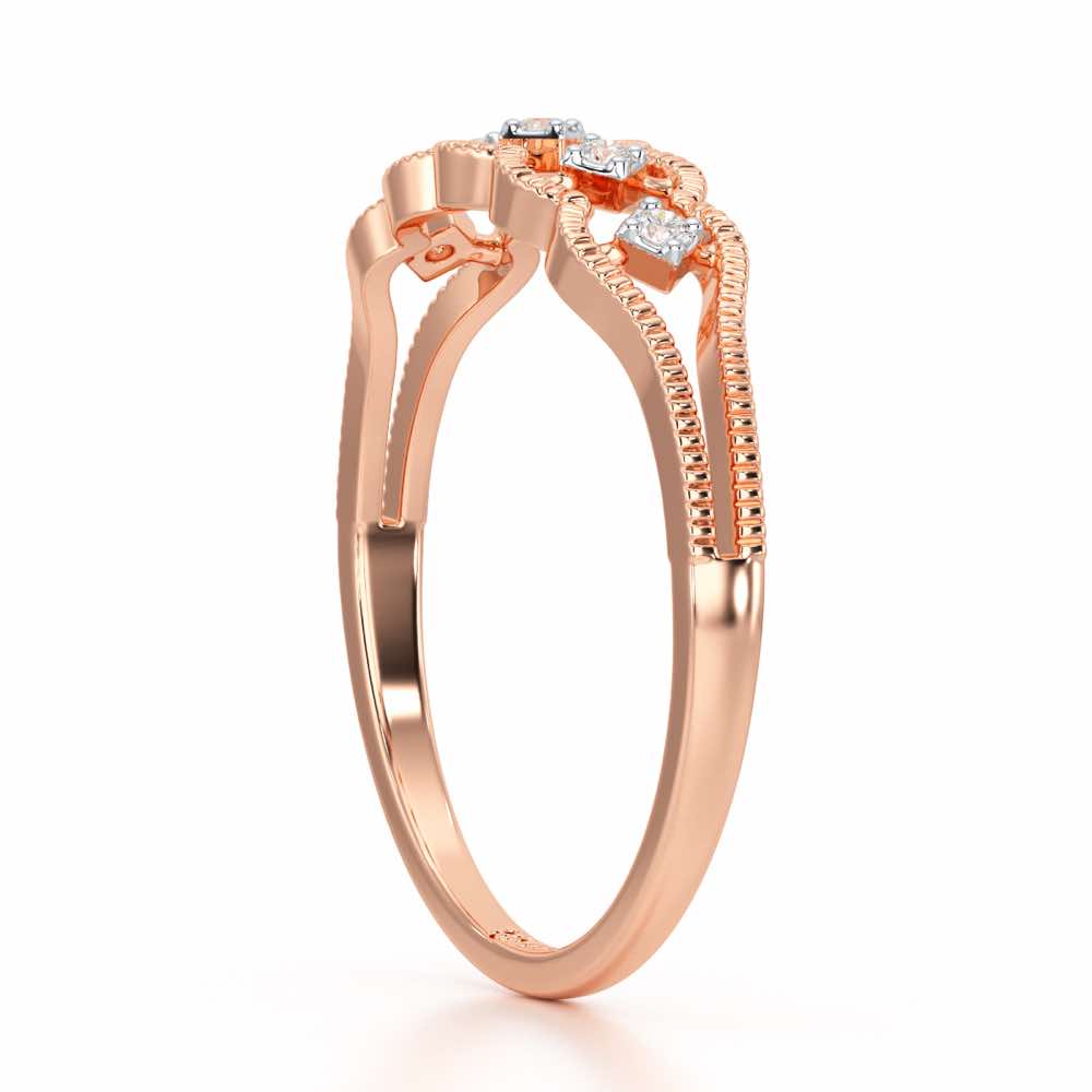 Glow Dance Silver Ring - Rose Gold - Image 4
