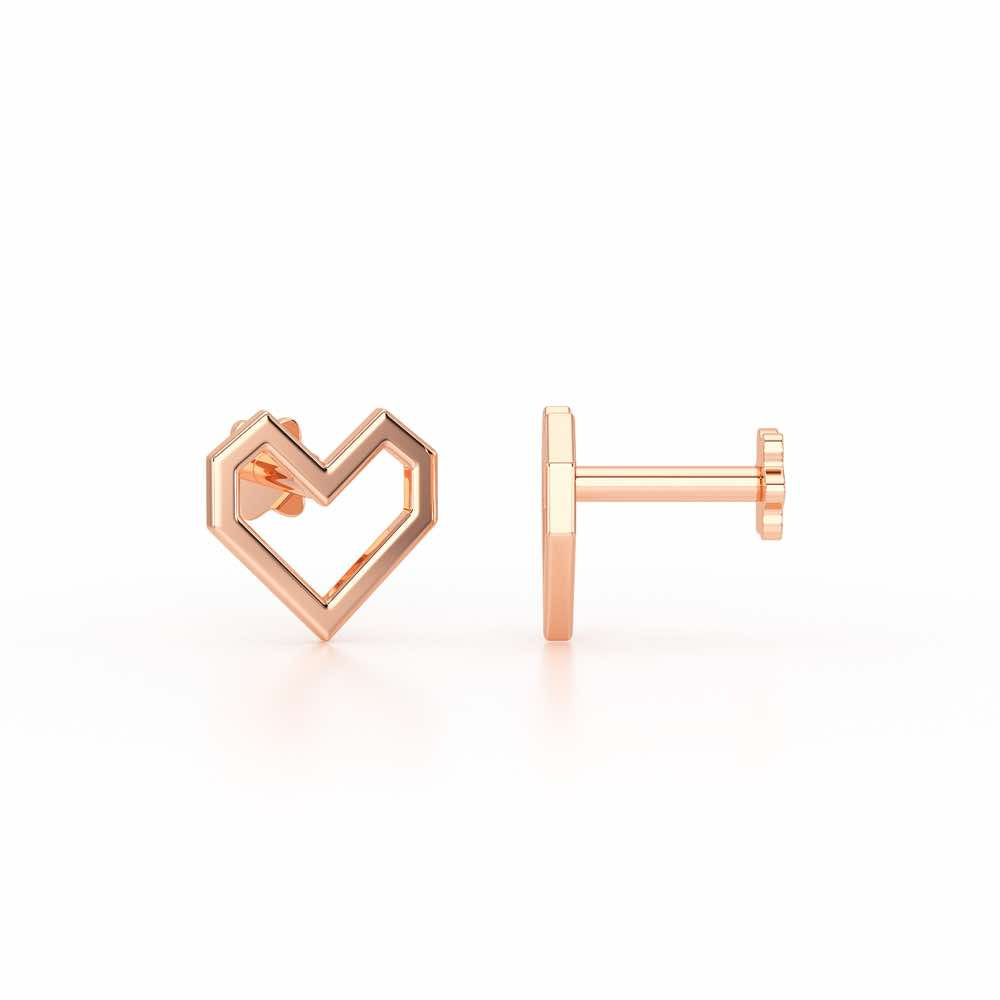 Lush Looplets Silver Earrings - Rose Gold - Image 4