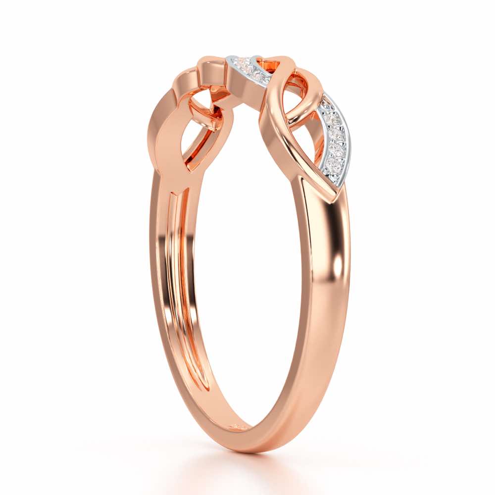 Wave World Silver Ring - Rose Gold - Image 4
