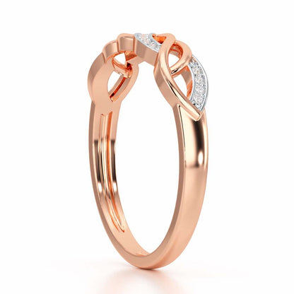 Wave World Silver Ring - Rose Gold - Image 4