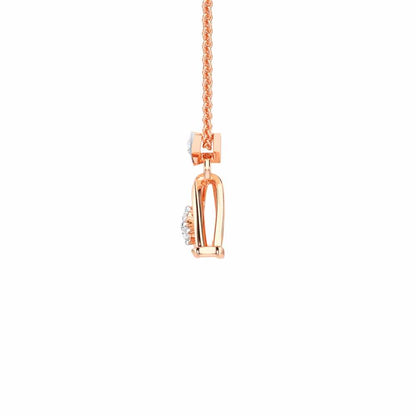 Shimmer Delight Silver Pendant - Rose Gold - Image 4