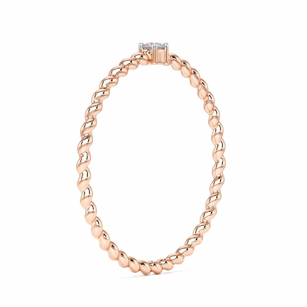 Glow Muse Women Silver Ring - Rose Gold - Image 4