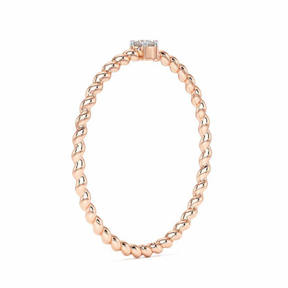 Glow Muse Women Silver Ring - Rose Gold - Image 4