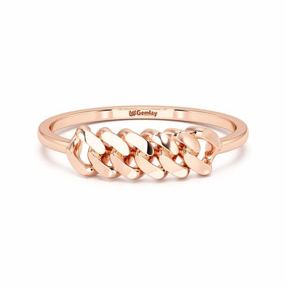 Moonlit Chain Women Ring - Rose Gold - Image 5