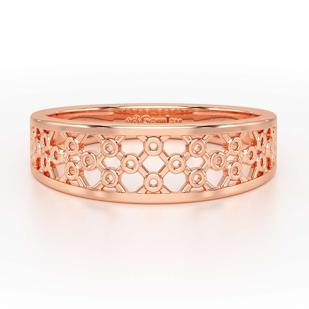 Mesh Aria Silver Ring for Women - Rose Gold - Image 5