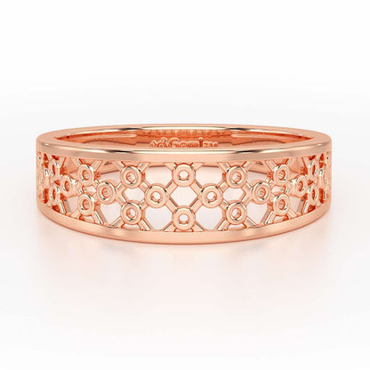Mesh Aria Silver Ring for Women - Rose Gold - Image 5