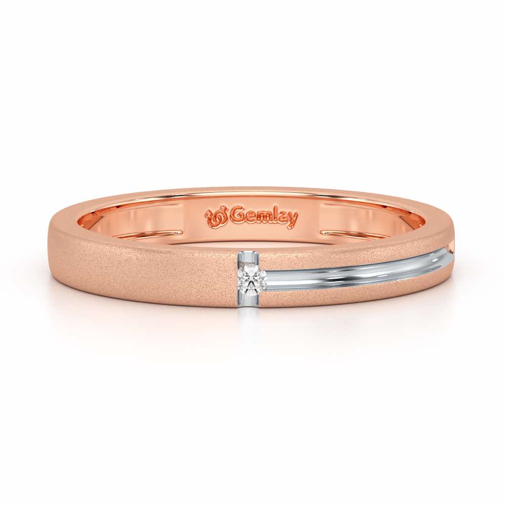 Aveline Simplicity Silver Ring - Rose Gold - Image 5