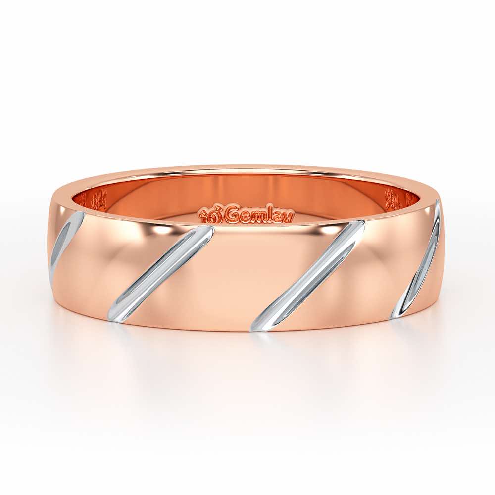 Onyx Silver Band For Men - Rose Gold - Image 5