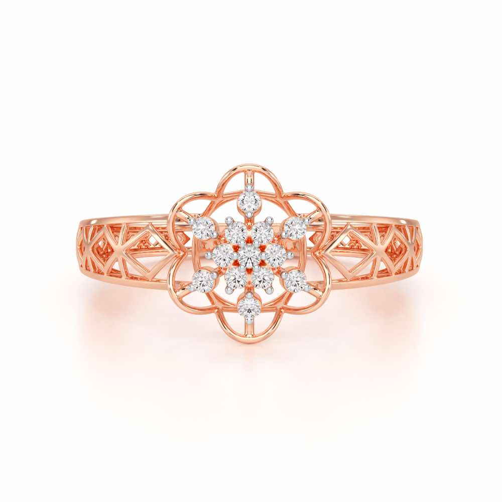 Graceful Yana Silver Ring - Rose Gold - Image 5