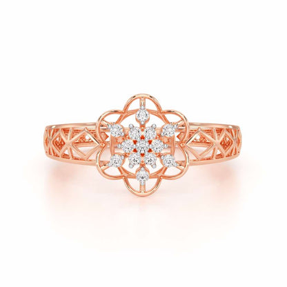 Graceful Yana Silver Ring - Rose Gold - Image 5