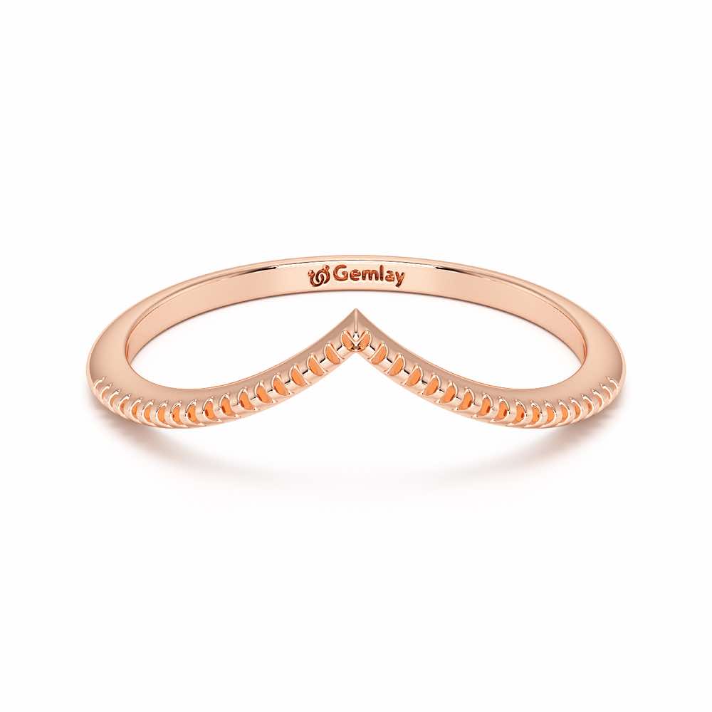 Glena Apex Silver Ring - Rose Gold - Image 5