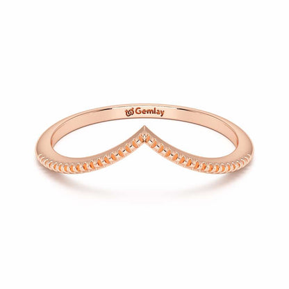 Glena Apex Silver Ring - Rose Gold - Image 5