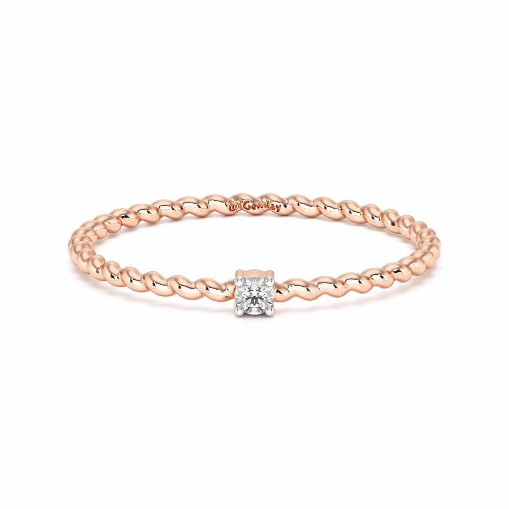 Glow Muse Women Silver Ring - Rose Gold - Image 5