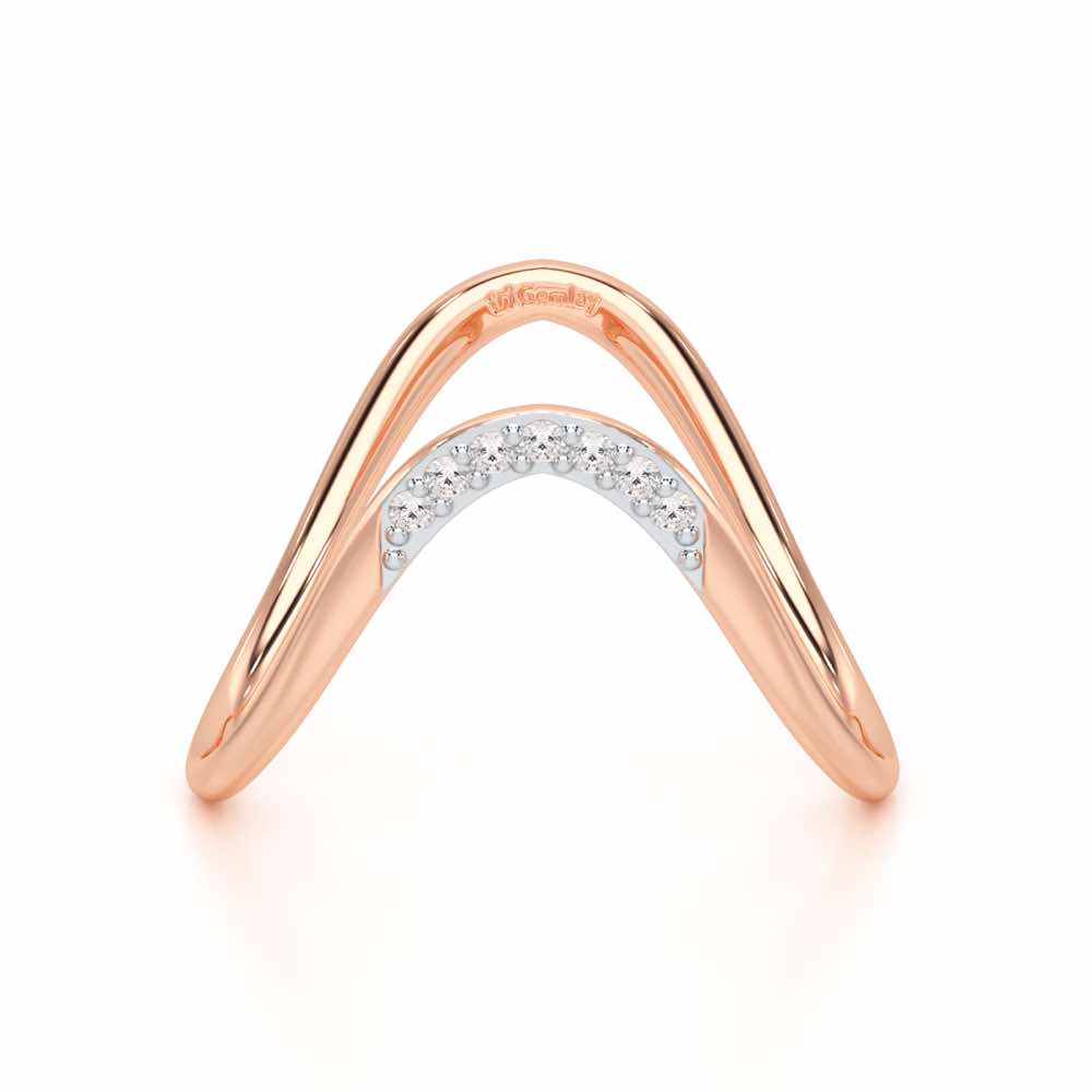 Magic Wave Silver Ring - Rose Gold - Image 5
