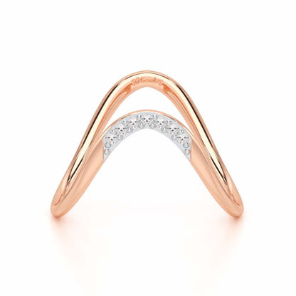 Magic Wave Silver Ring - Rose Gold - Image 5