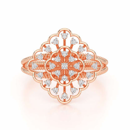 Zeppelin Glow Silver Ring - Rose Gold - Image 5