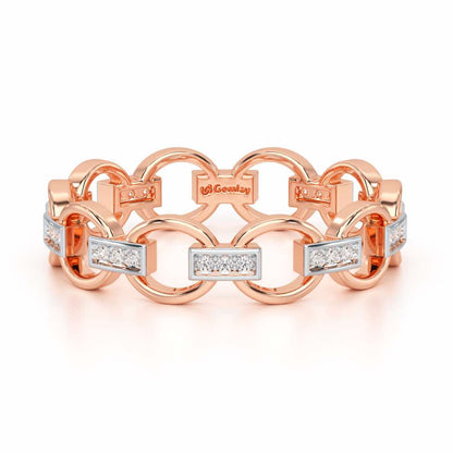 Bound Glow Silver Ring - Rose Gold - Image 5