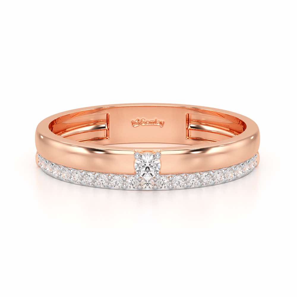 The Bliss Hint Silver Ring - Rose Gold - Image 5