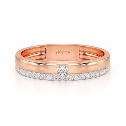 The Bliss Hint Silver Ring - Rose Gold - Image 5