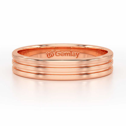 Elton Silver Band For Men - Rose Gold - Image 5