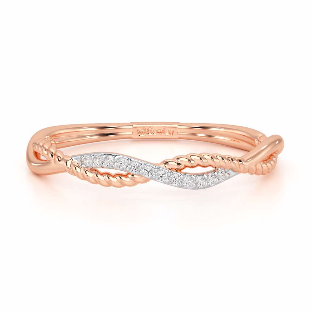 Turning Glowy Silver Ring - Rose Gold - Image 5