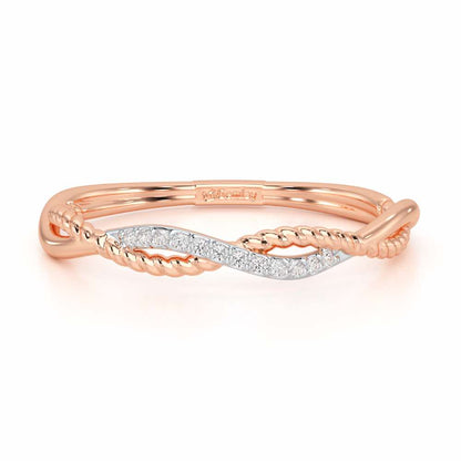 Turning Glowy Silver Ring - Rose Gold - Image 5