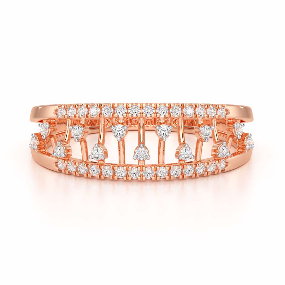 Glowy Serina Silver Ring - Rose Gold - Image 5