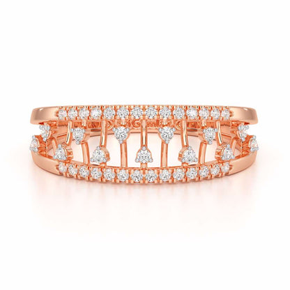 Glowy Serina Silver Ring - Rose Gold - Image 5