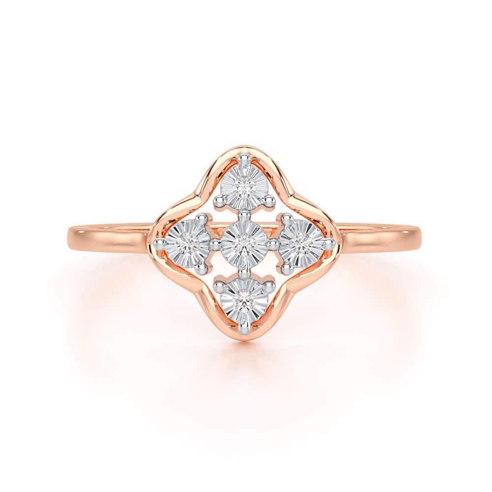 Glowy Terrain Silver Ring - Rose Gold - Image 5
