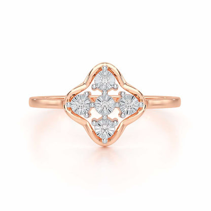Glowy Terrain Silver Ring - Rose Gold - Image 5