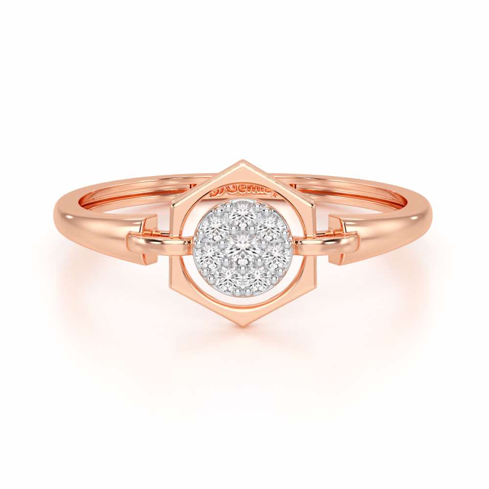 Shanya Shine Silver Ring - Rose Gold - Image 5
