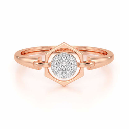 Shanya Shine Silver Ring - Rose Gold - Image 5