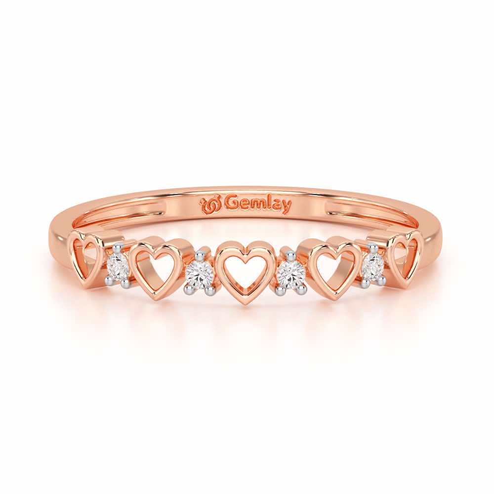 Heart Fairy Silver Ring - Rose Gold - Image 5