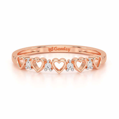 Heart Fairy Silver Ring - Rose Gold - Image 5