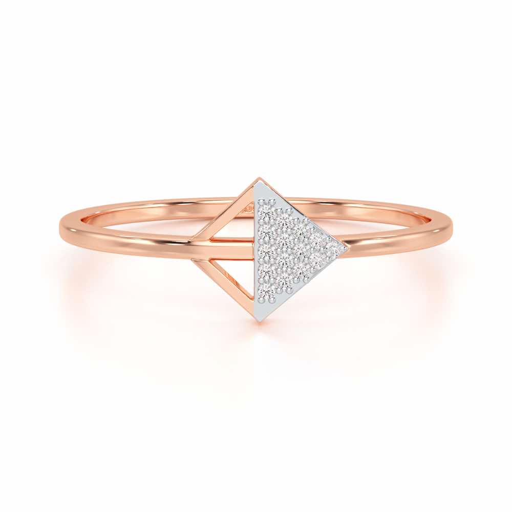 Glowing Gem Silver Ring - Rose Gold - Image 5