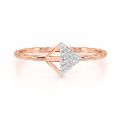 Glowing Gem Silver Ring - Rose Gold - Image 5