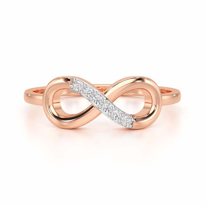 Glint of Infinity Silver Ring - Rose Gold - Image 5